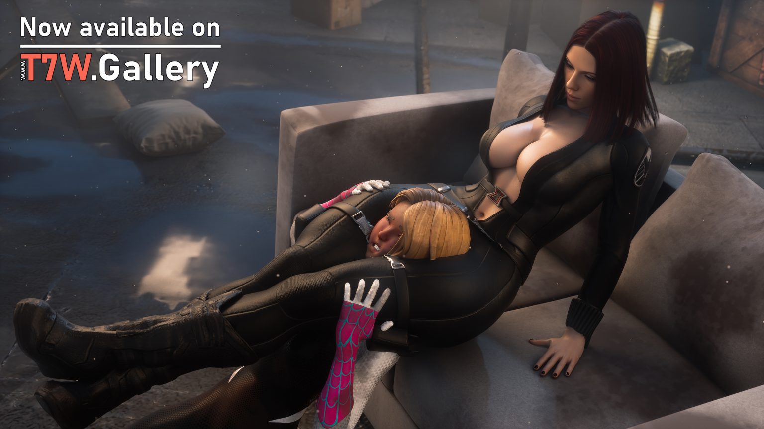 Black_Widow-VS-Spider-Gwenn-Headscissor