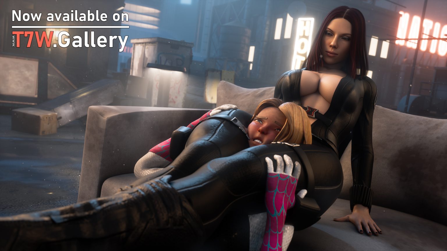 Black_Widow-VS-Spider-Gwenn-Headscissor-2